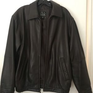 JOSEPH A BANKS Mens brown leather jacket Medium